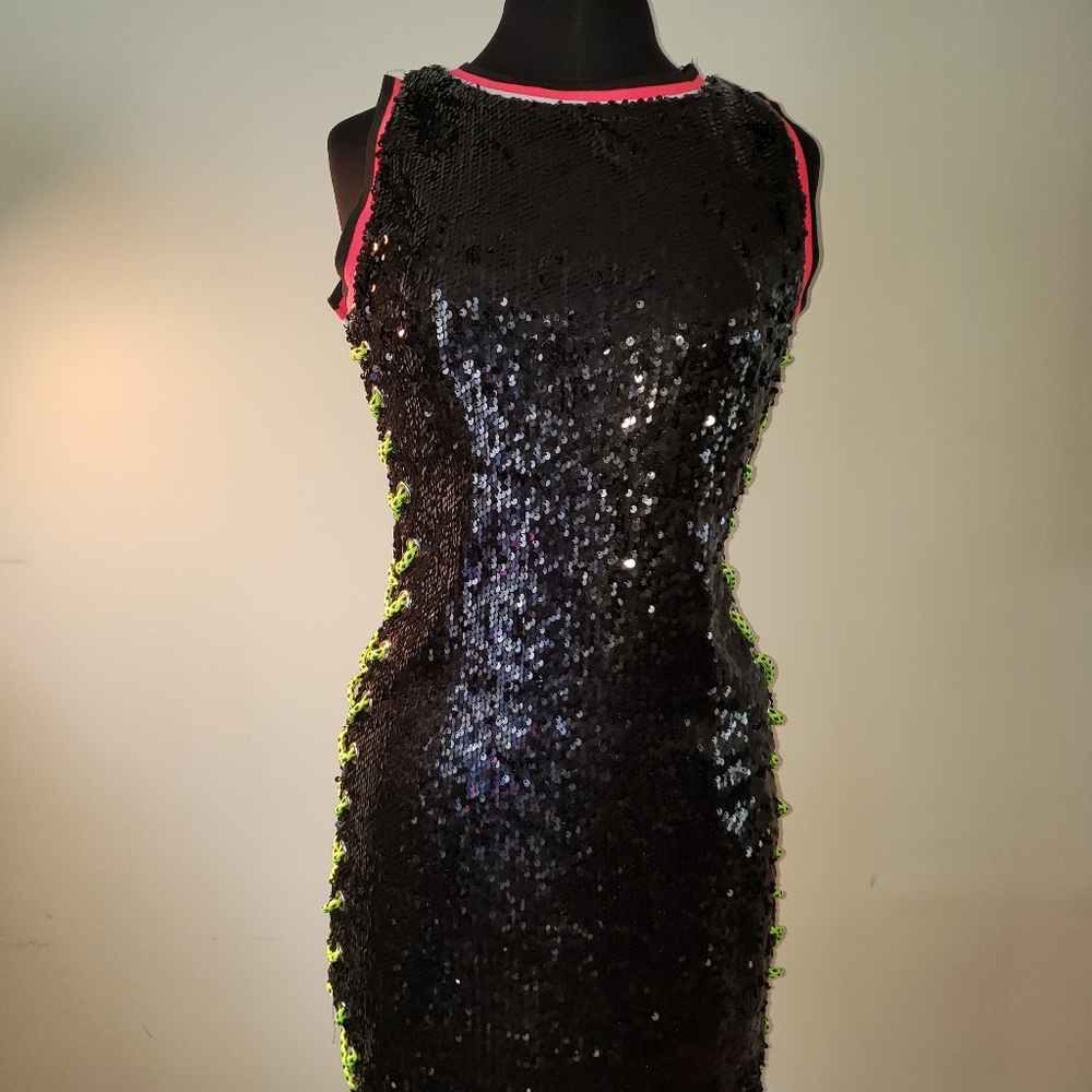 Lace Up Jersey Dress